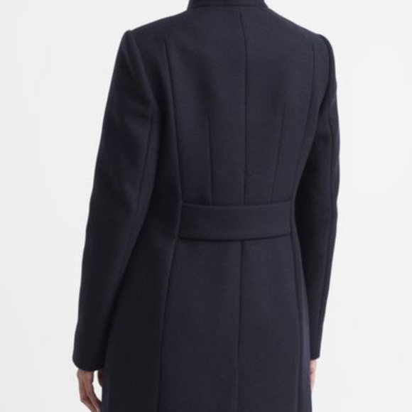 REISS Women’s Wool Blend Mid Length Coat NWT - Picture 4 of 7
